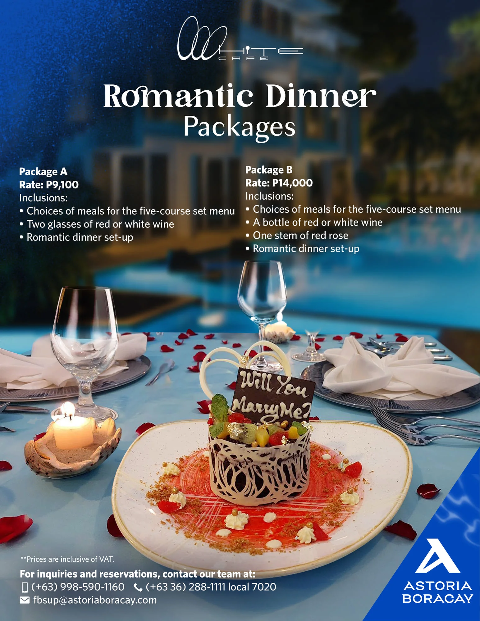 Romantic Dinner Packages – Astoria Boracay